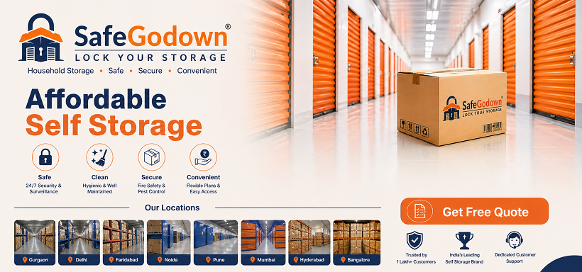 Premium self storage facility and private lockable rooms in Gurgaon