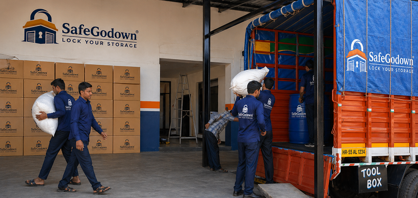 Packers and Movers in Gurgaon loading a truck safely
